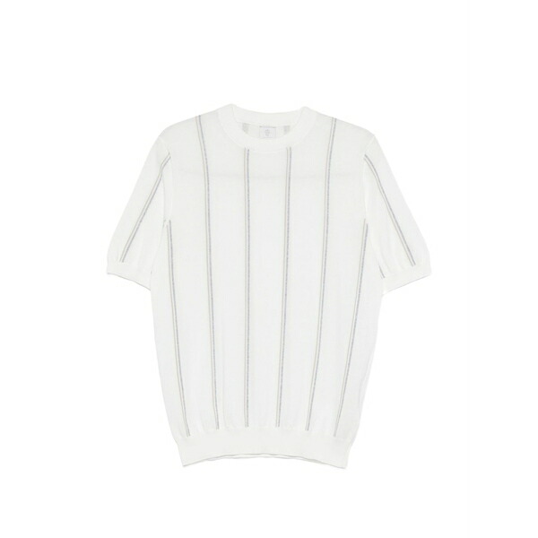 イレブンティ メンズ 編み物\u0026スウェーター アウター Round-neck striped sweater Neutrals