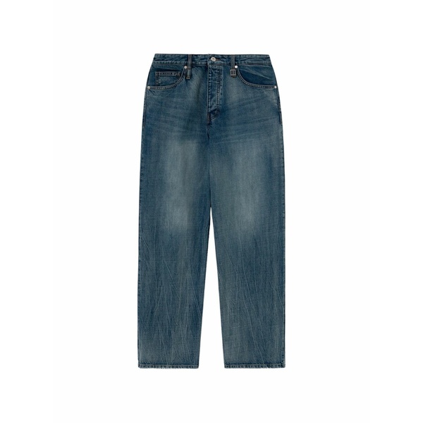 ウーヨンミ メンズ ジーンズズボン下 ボトムス Faded straight-leg jeans Blue