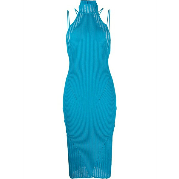 アンドレダモ レディース 衣装 トップス Halterneck knitted MIDI dress Blue