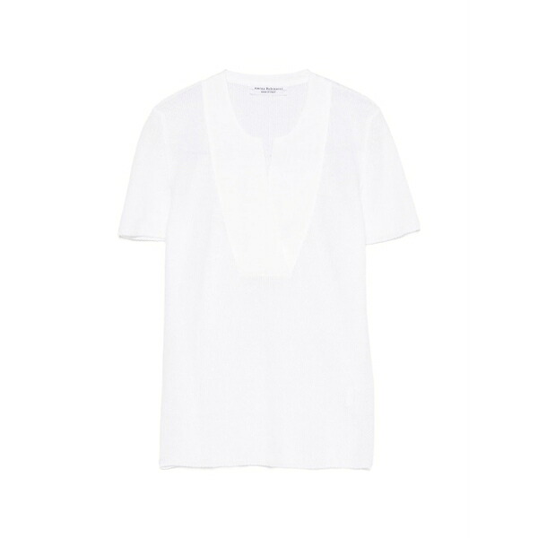 アミナ ルビナッチ レディース プルオーバー トップス Venezia v-neck blouse White
