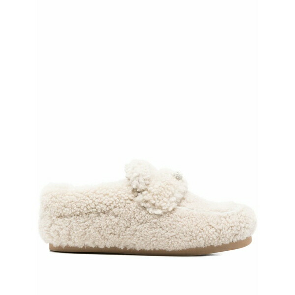 ファビアナ フィリッピ レディース スリッポン・ローファー シューズ Shearling button loafers Neutrals