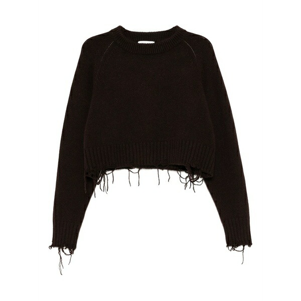 ファースト 古典派音楽 レディース 編み物\u0026プルオーバー アウター Ribbed jumper Brown