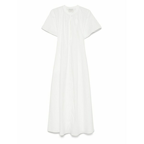 フォルテ フォルテ レディース 衣裳 トップス Poplin maxi dress White