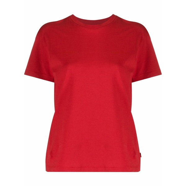羊毛 資産家 レディース ティーシャツ トップス Tonal printed logo t-shirt Red