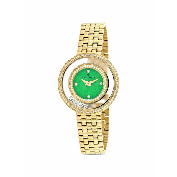 クリスチャンバンサント レディース ウオッチ 付属物 Gracieuse crystal 34粍 watch Green