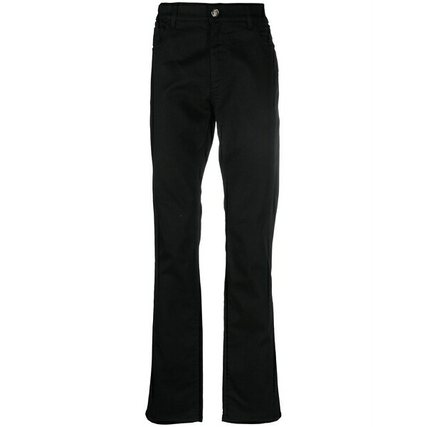 ビリオネア メンズ デニムパンツ ボトムス Logo-patch slim-fit jeans Black｜asty 45,370円