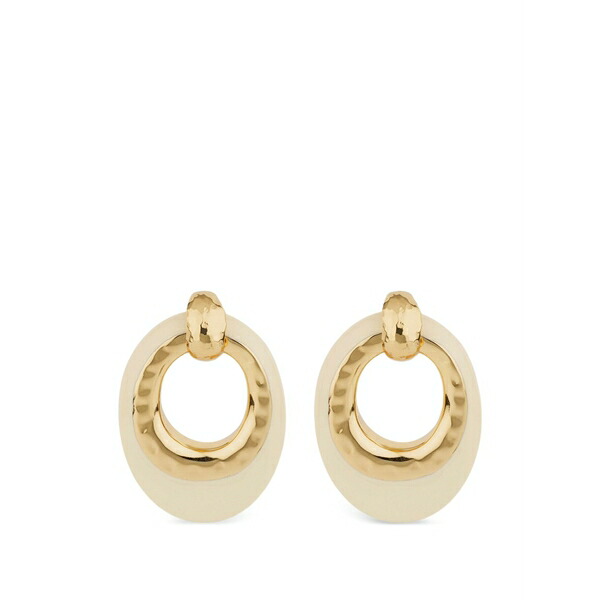 カスビジョー レディース ピアス＆イヤリング アクセサリー Selva hammered hoop small earrings Neutrals｜asty