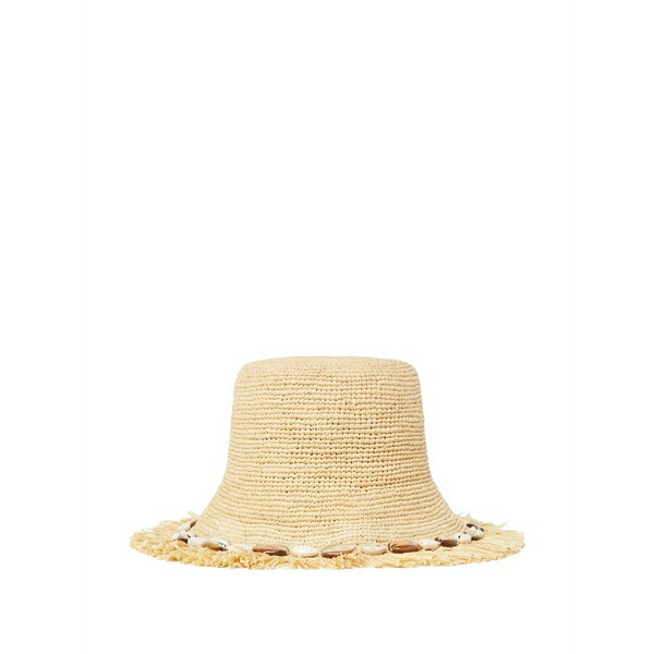 アラヌイ レディース 鳥打ち帽 付属物  chasing the shadows fringed shell-detail hat Neutrals