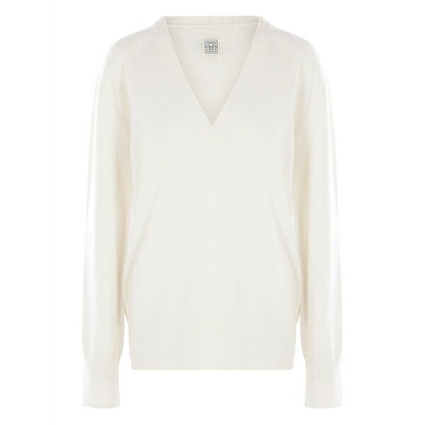 トーテム レディース ニット&セーター アウター V-neck cashmere sweater Neutrals｜asty