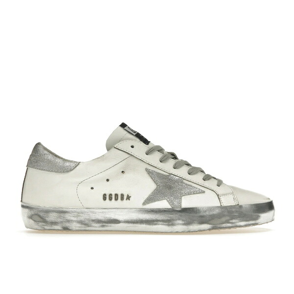 Golden Goose ゴールデングース メンズ スニーカー 【Golden Goose Super-Star White Silver Glitter】 サイズ US_9(27.0cm) White/Silver/Glitter|asty
