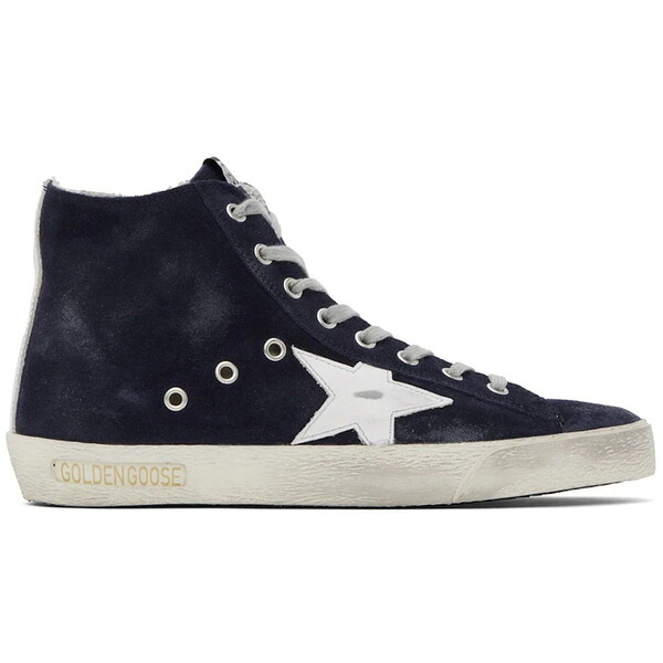 Golden Goose ゴールデングース メンズ スニーカー 【Golden Goose Francy Suede Night Blue White】 サイズ US_9(27.0cm) Navy/White|asty