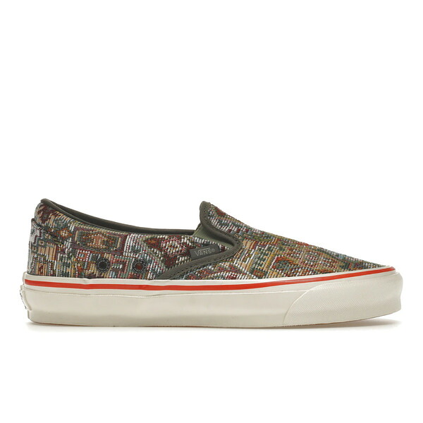 Vans バンズ メンズ スニーカー 【Vans Vault UA OG Classic Slip-On LX Nigel Cabourn Carpet Green Mix】 サイズ US_M_4 Carpet/Green Mix｜asty