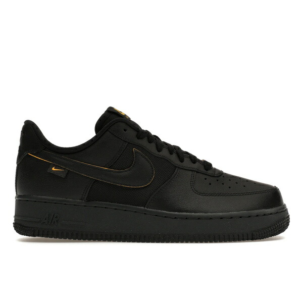 Nike ナイキ メンズ スニーカー  【Nike Air Force 1 Low \u002707 Ballistic Mesh Black University Gold】  大きさ US_9(27.0珊) Black/Black-Yellow Ochre-Black-Dark Smoke Grey
