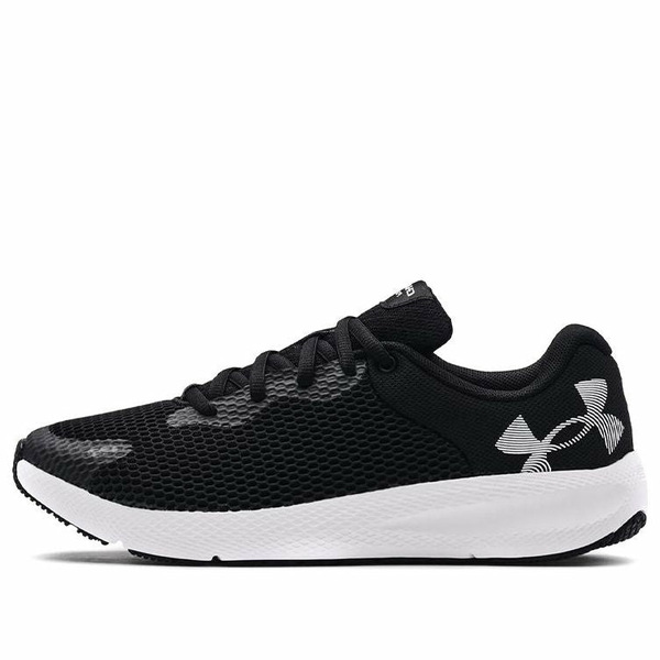 Under Armour アンダーアーマー レディース スニーカー 【(WMNS) Under Armour Charged Pursuit 2 Big Logo 'Black Jet Grey' 3024143-002】 サイズ US_7(24.0cm)｜asty