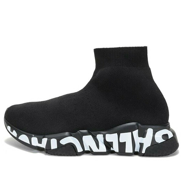 Balenciaga バレンシアガ レディース スニーカー  【(WMNS) Balenciaga Speed Graffiti Sneakers \u0027Black Knit White Graffiti Sole Unit\u0027 605942W2DB71006】  大きさ US_7(24.0糎)