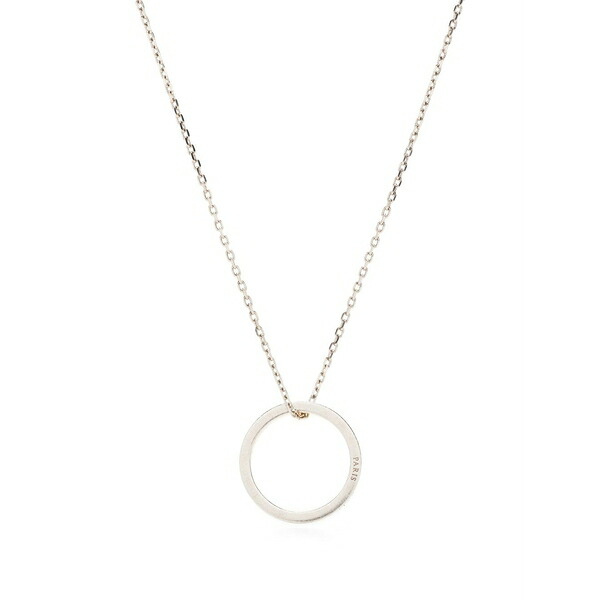 マルタンマルジェラ メンズ 首飾り・チョー鉄道車両 佩び物 Logo-engraved pendant necklace Silver