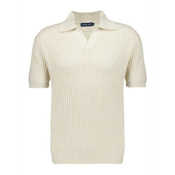 フレスコボールカリオカ メンズ プルオーバー トップス Chain-stitch polo shirt Neutrals