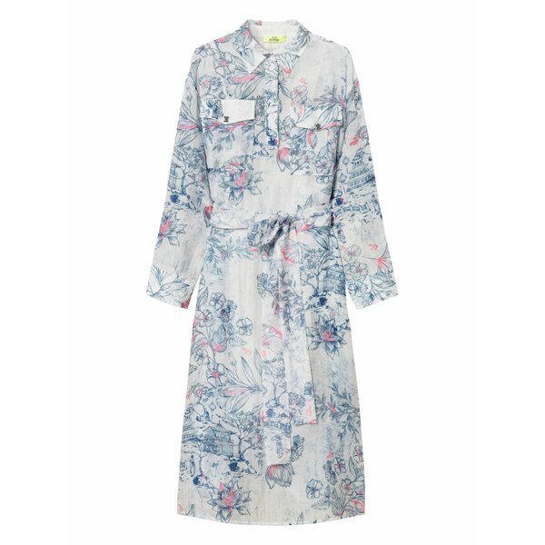 ツインセット レディース ワンピース トップス Floral-print shirt dress White|asty