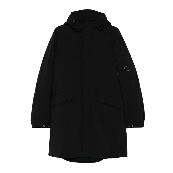 シーピーカンパニー メンズ ジャケット＆ブルゾン アウター Lens-detail hooded jacket Black｜asty