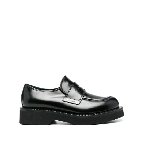 プレミアータ レディース スリッポン・ローファー シューズ Chunky leather lug loafers Black