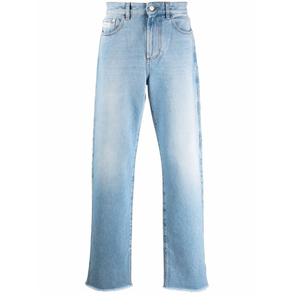 ジーシーディーエス メンズ ジーンズズボン下 ボトムス Light-wash wide-leg jeans Blue