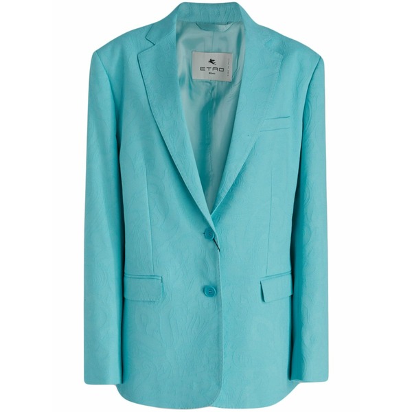 エトロ レディース 上衣＆上衣 アウター Jacquard blazer Blue