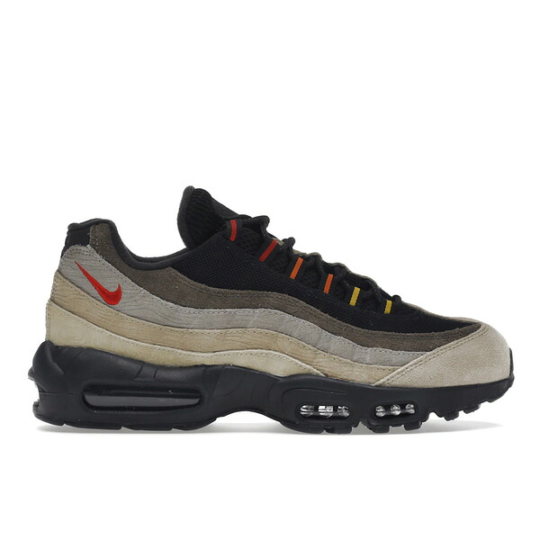 Nike ナイキ メンズ スニーカー 【Nike Air Max 95 Off Noir Limestone】 サイズ US_M_15 Off Noir/University Red-Rattan-Limestone|asty