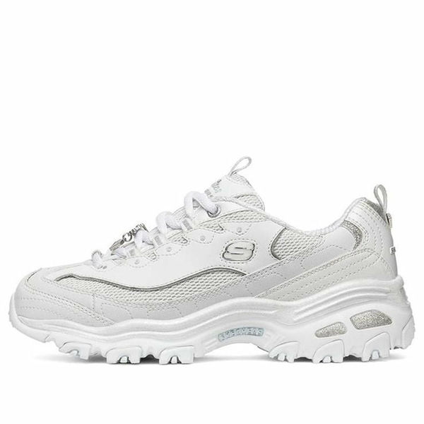 Skechers スケッチャーズ レディース スニーカー  【(WMNS) Skechers D lites 1.0 White/Silver 12241-WSL】  大きさ US_5(22.0糎)
