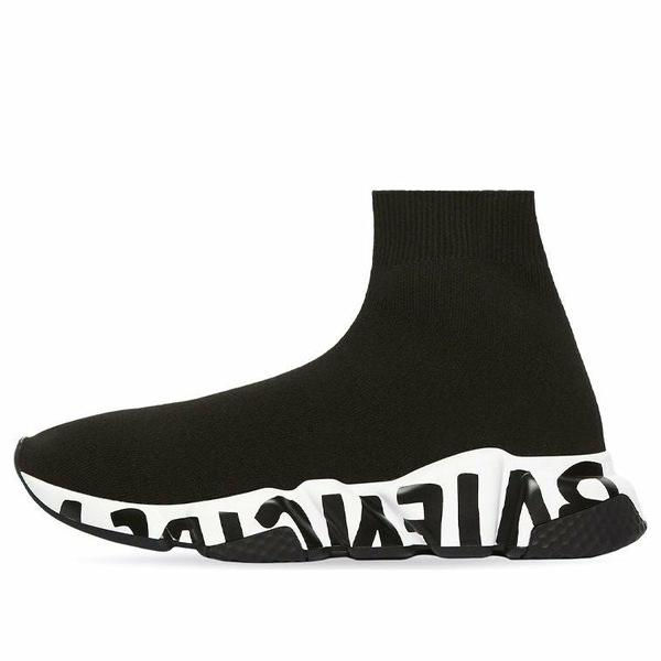 Balenciaga バレンシアガ レディース スニーカー  【(WMNS) Balenciaga Speed Graffiti Sneakers \u0027Black Knit Black Graffiti Sole Unit\u0027 605942W2DB71015】  大きさ US_5(22.0糎)