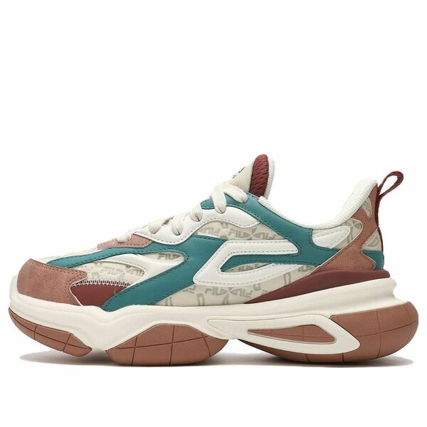 FILA フィラ レディース スニーカー  【(WMNS) FILA Daddy Shoes \u0027White Brown Green\u0027 F12W343103FWC】  大きさ US_7(24.0糎)