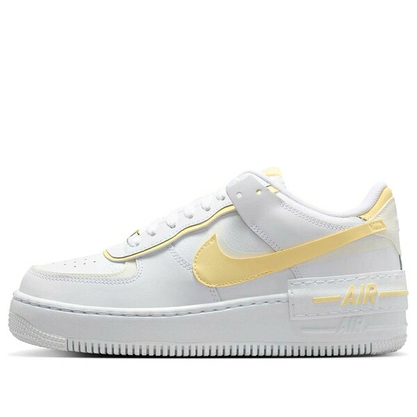 Nike ナイキ レディース スニーカー  【(WMNS) Nike Air Force 1 Shadow \u0027White Soft Yellow\u0027 CI0919-122】  大きさ US_8(25.0珊)