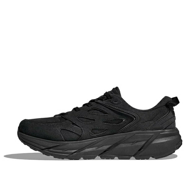 HOKA ONE ONE ホカオネオネ メンズ スニーカー 【HOKA ONE ONE Clifton L Suede 'Triple Black' 1122571-BBLC】 サイズ US_6.5(24.5cm)｜asty