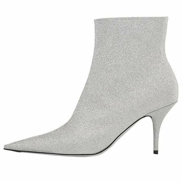 Balenciaga バレンシアガ レディース スニーカー  【(WMNS) Balenciaga 85粍 Knife Glitter Boots \u0027Silver\u0027 579280WA7018163】  大きさ US_8(25.0糎)