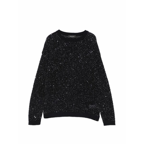 ファビアナ フィリッピ レディース 編み物\u0026ティーシャツ アウター Sequin-embellished open-knit sweater Blue