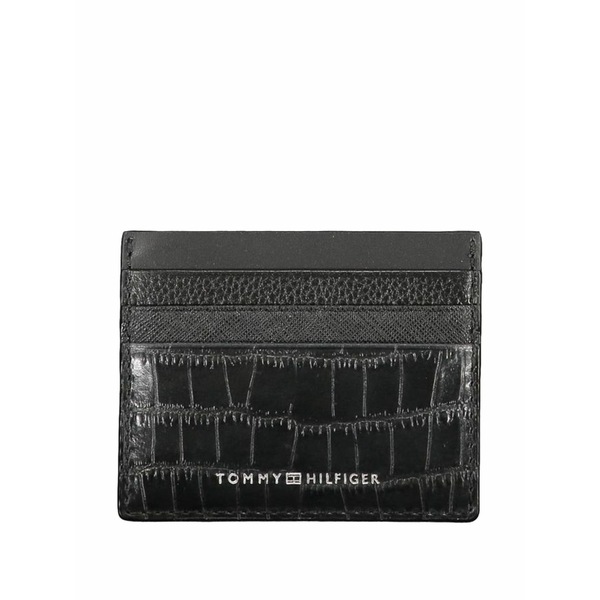 トミー ヒルフィガー メンズ 札入れ 付属物 Crocodile-embossed card-holder Black メンズ財布-財布・ケース-バッグ・小物・ブランド雑貨