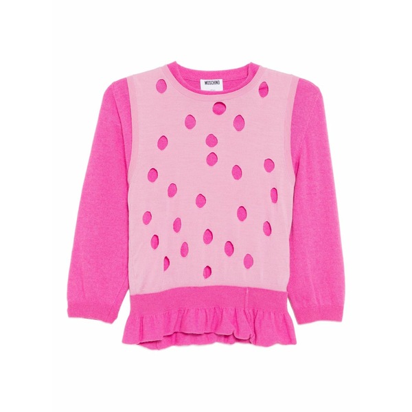 モスキーノ レディース 編み物\u0026ティーシャツ アウター Layered jumper Pink