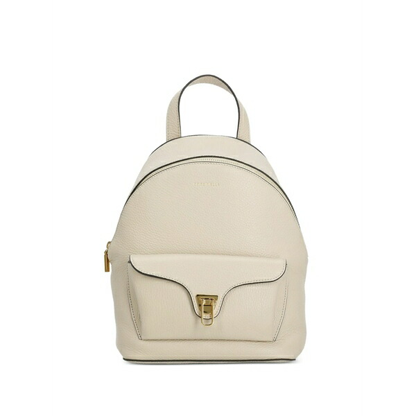 コチネレ レディース うしろ側容器に並べる・背嚢 御徒面子 Beat pebbled leather small backpack Neutrals