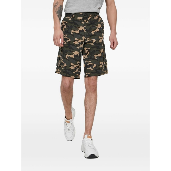 シスレー メンズ 心地好いズボン下 ボトムス Camouflage cargo shorts Green メンズファッション-ズボン・パンツ