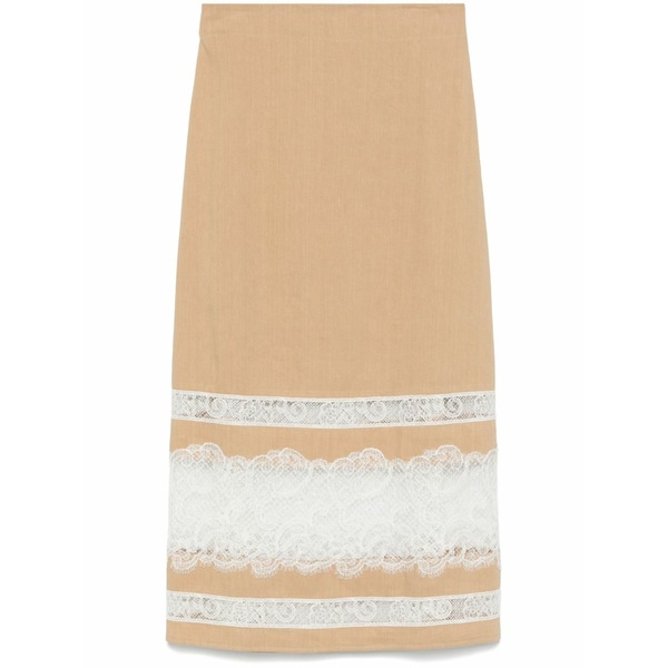 ロレーナアントニアッツィ レディース スコート ボトムス Lace-trimmed MIDI shirt Neutrals
