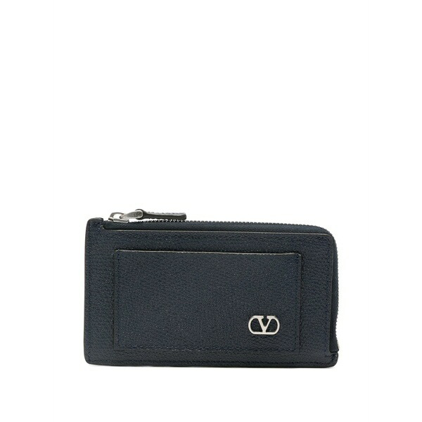 ヴァレンティノ ガラヴァーニ メンズ 紙入れ 付属品 Logo-plaque zip-fastening wallet Blue