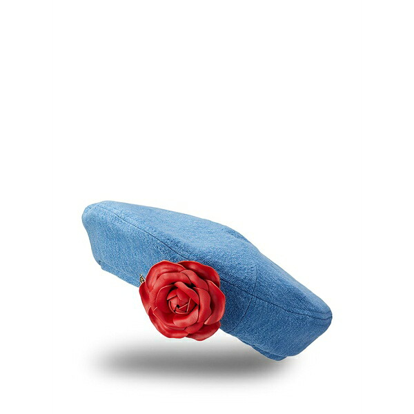 メゾンミッシェル  レディース 鳥打ち帽 付属物 New billy rose-detailed hat Blue