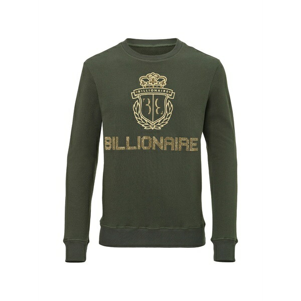 ビリオネア メンズ パーカー・スウェットシャツ アウター Craig crystal-embellished sweatshirt Green