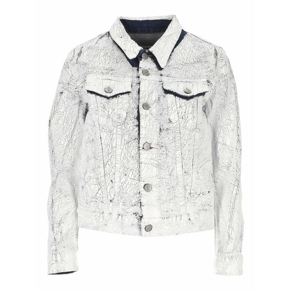 マルタンマルジェラ レディース 上衣＆上衣 アウター Coated-finish denim jacket  White