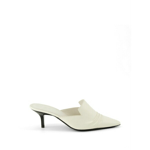 イロ レディース パンプス シューズ Pleated point-toe mules White