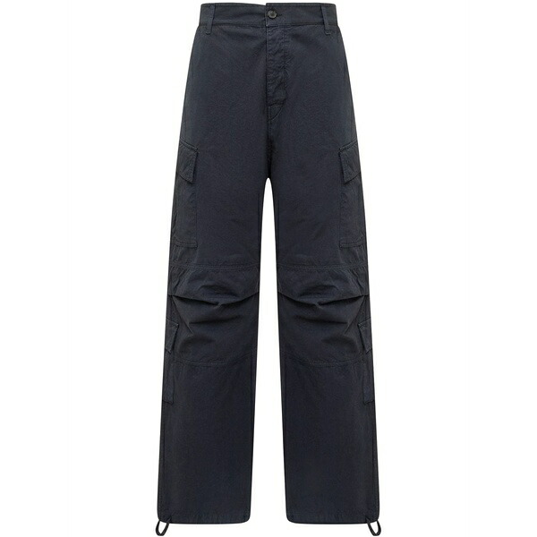うす暗い運動場 メンズ 心地好いズボン下 ボトムス Saint cargo trousers Blue