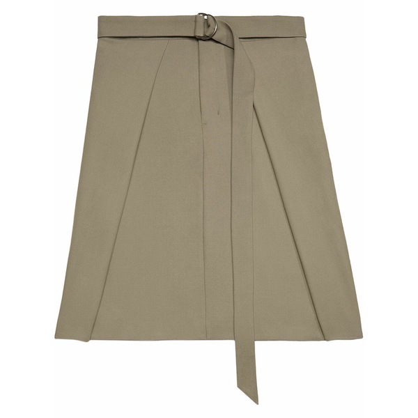 意中の女 レディース スコート ボトムス Belted wool MIDI skirt Neutrals スカート-レディースファッション-ボトムス