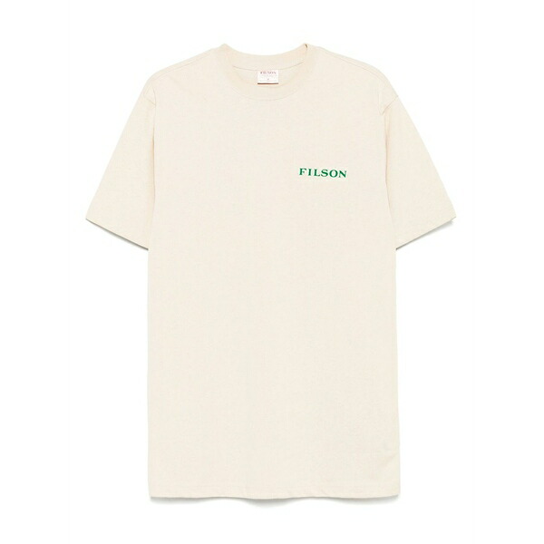 フィルソン メンズ Tシャツ トップス Logo-print t-shirt Neutrals|asty