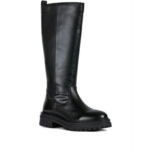 ジェオックス レディース ブーツ シューズ Iridea zip-detail leather boots Black