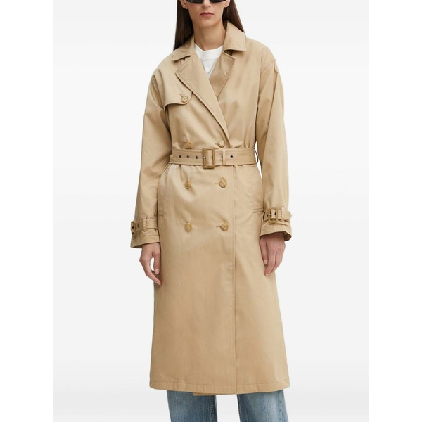リーバイス レディース コート アウター Double-breasted belted coat Neutrals｜asty