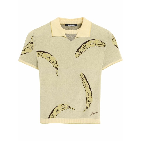 ジャクエムス レディース Tシャツ トップス Intarsia-knit t-shirt Yellow|asty
